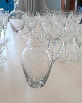 Servizio Bicchieri Vintage in Cristallo 42 pezzi