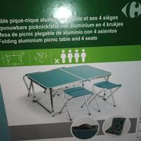 Tavolo da picnic portatile con 4 sedie