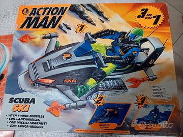 action man gig hasbro scuba ski +poster+istruzioni