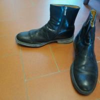 scarpe uomo, stivaletti in pelle neri