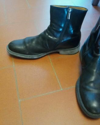 scarpe uomo, stivaletti in pelle neri