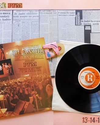 💿 De André concerto PFM LP vinile 33 giri disco