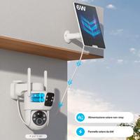 COCOCAM 2K WiFi Solare Esterno PTZ 10000mAh