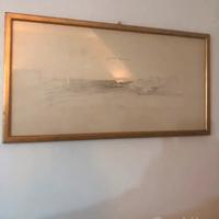 Quadro con cornice oro