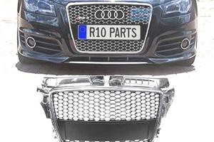 GRIGLIA AUDI A3 8P 08-12 LOOK RS CROMATO NERO