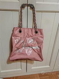 camomilla borsa lucida rosa/ borsa spalla/ borsa r