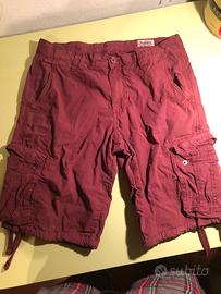 Pantaloncini cargo bordò