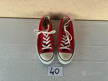 snickers converse in tela rossa numero 40