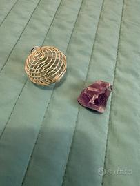 Pietra di Ametista grezza + ciondolo