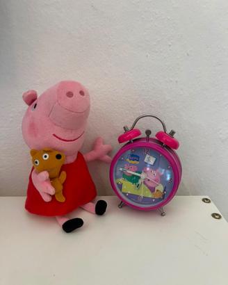 Peppa Pig sveglia e peluche