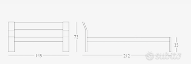 Struttura letto 145 x 212 cm