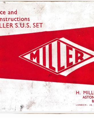 Miller catalogo ricambi e fanali anni 30