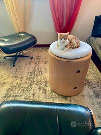 POUF che si trasforma in CAMINETTO