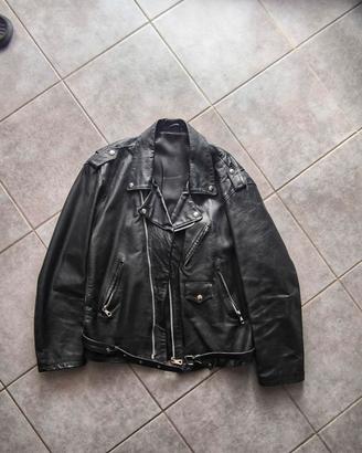Chiodo anni 80 Giubbotto VERA PELLE Made In Italy 