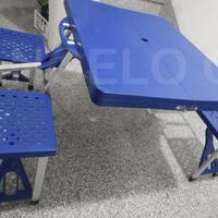 Tavolo picnic pvc con sedie chiudibile