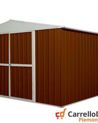 Box deposito lamiera zincata 360x430 legno scuro