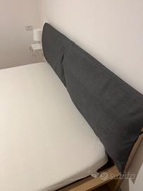 Letto matrimoniale ikea + materasso + cuscini