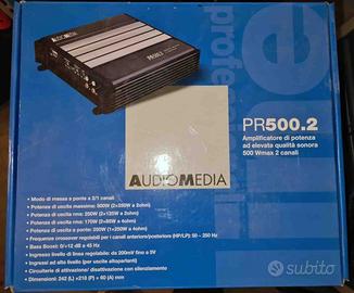 Amplificatore Auto 2 Canali 500W Power Mosfet Hi-F