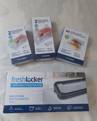 macchina sottovuoto alimenti freshlocker+rotoli 
