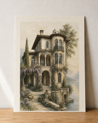 Villa Liberty sul lago – poster A3