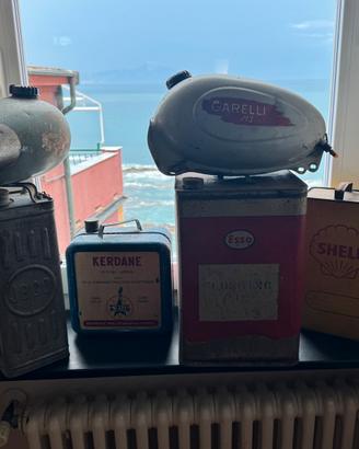 Latte olio vintage e serbatoi