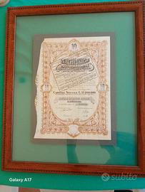 Scripofilia VENCHI 1934 - Azione Storica Torino