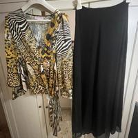 Set completo blusa e pantalone a palazzo