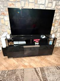 Mobile porta TV Munari in vetro nero lucido