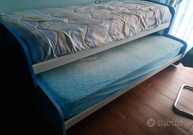 letto a castello con letto estraibile