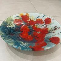 Piatto decorativo in vetro Diametro 36