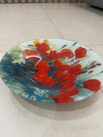 Piatto decorativo in vetro Diametro 36