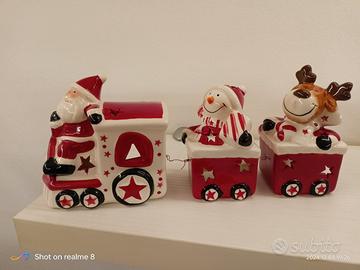 trenino di natale ceramica