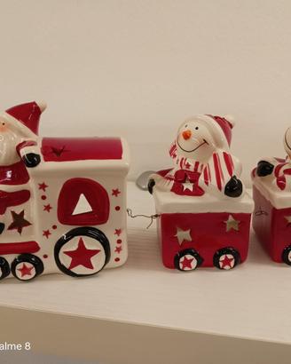 trenino di natale ceramica