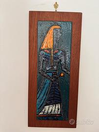Quadro teak e piastrella