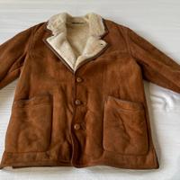 Cappotto di pelle marron Shearling