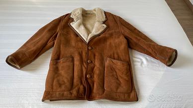 Cappotto di pelle marron Shearling