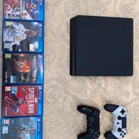 PS4 Slim 500gb + 2 controller + 5 giochi