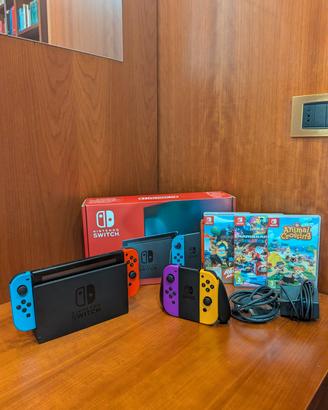 Nintendo switch V2 + 4 controller