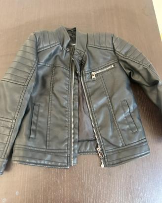 Giacca in ecopelle taglia 4-5 anni