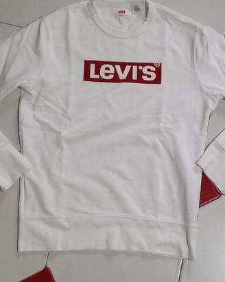 felpa levi's tg S bianco uomo/donna