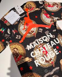 T-shirt Jordan maison chateau rouge tg xs