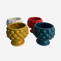 Set 4 vasi pigna in ceramica