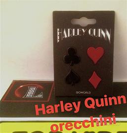 Harley Quinn orecchini poker Suicide Squad nuovi