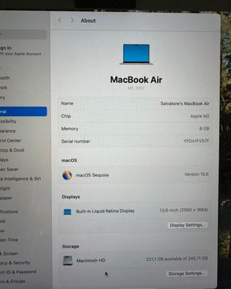 Apple M2 MacBook Air 13.6