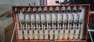 Set posate con Oro 16 carati.