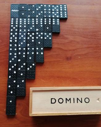 Domino in custodia di legno