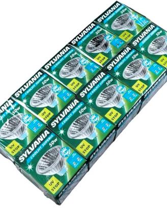 10 Lampadine Alogene Sylvania 50W 12V GU5.3