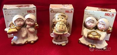 ANGELI NATALIZI PORTACANDELA CON SCATOLA