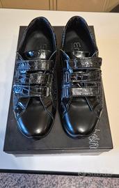 Scarpe eleganti Emo 40 nere effetto coccodrillo 