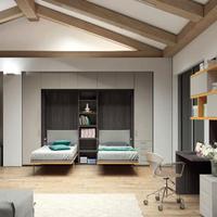 Letto a scomparsa singolo verticale molteni